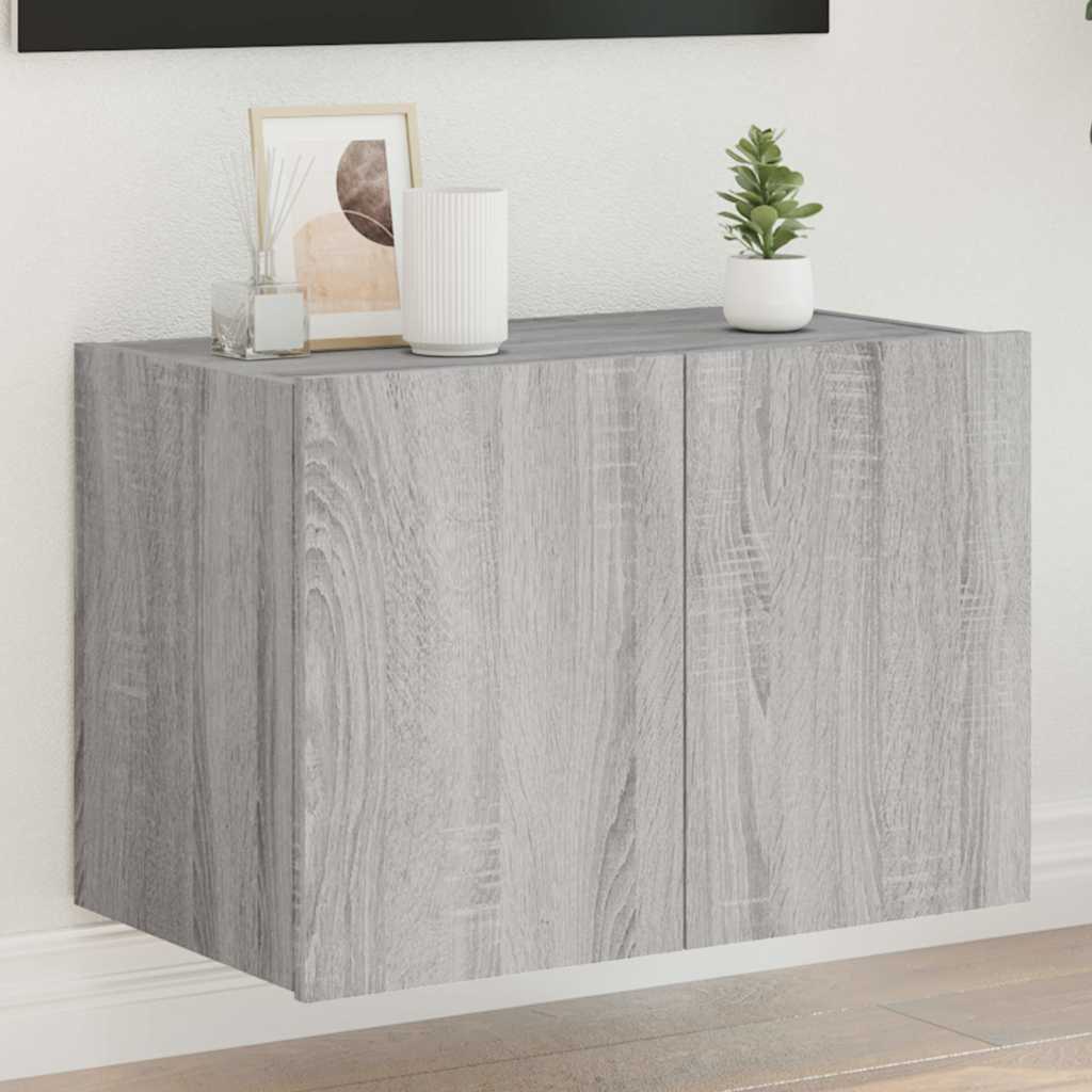 vidaXL TV cabinet with LED lights 30.5x35x30 cm white