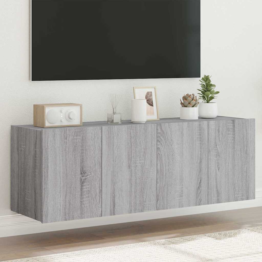 vidaXL TV cabinet with LED lights 30.5x35x30 cm white