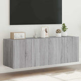 vidaXL TV cabinet with LED lights 30.5x35x30 cm white