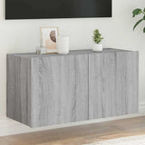 vidaXL TV cabinet with LED lights 30.5x35x30 cm white