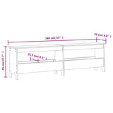 vidaXL Hallway Bench 160x28x45 cm Solid Pine Wood