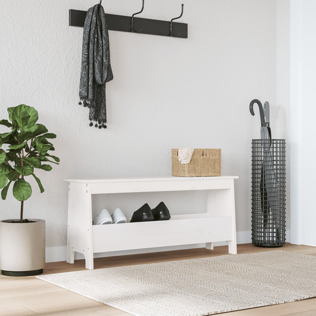 vidaXL Hallway Bench 160x28x45 cm Solid Pine Wood