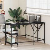 vidaXL Desk 139x139x75 cm engineered wood black