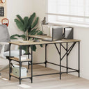 vidaXL Desk 139x139x75 cm engineered wood black