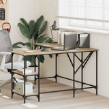 vidaXL Desk 139x139x75 cm engineered wood black