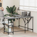 vidaXL Desk 139x139x75 cm engineered wood black