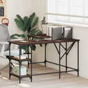 vidaXL Desk 139x139x75 cm engineered wood black