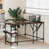 vidaXL Desk 139x139x75 cm engineered wood black