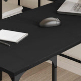 vidaXL Bureau 139x139x75 cm bewerkt hout zwart