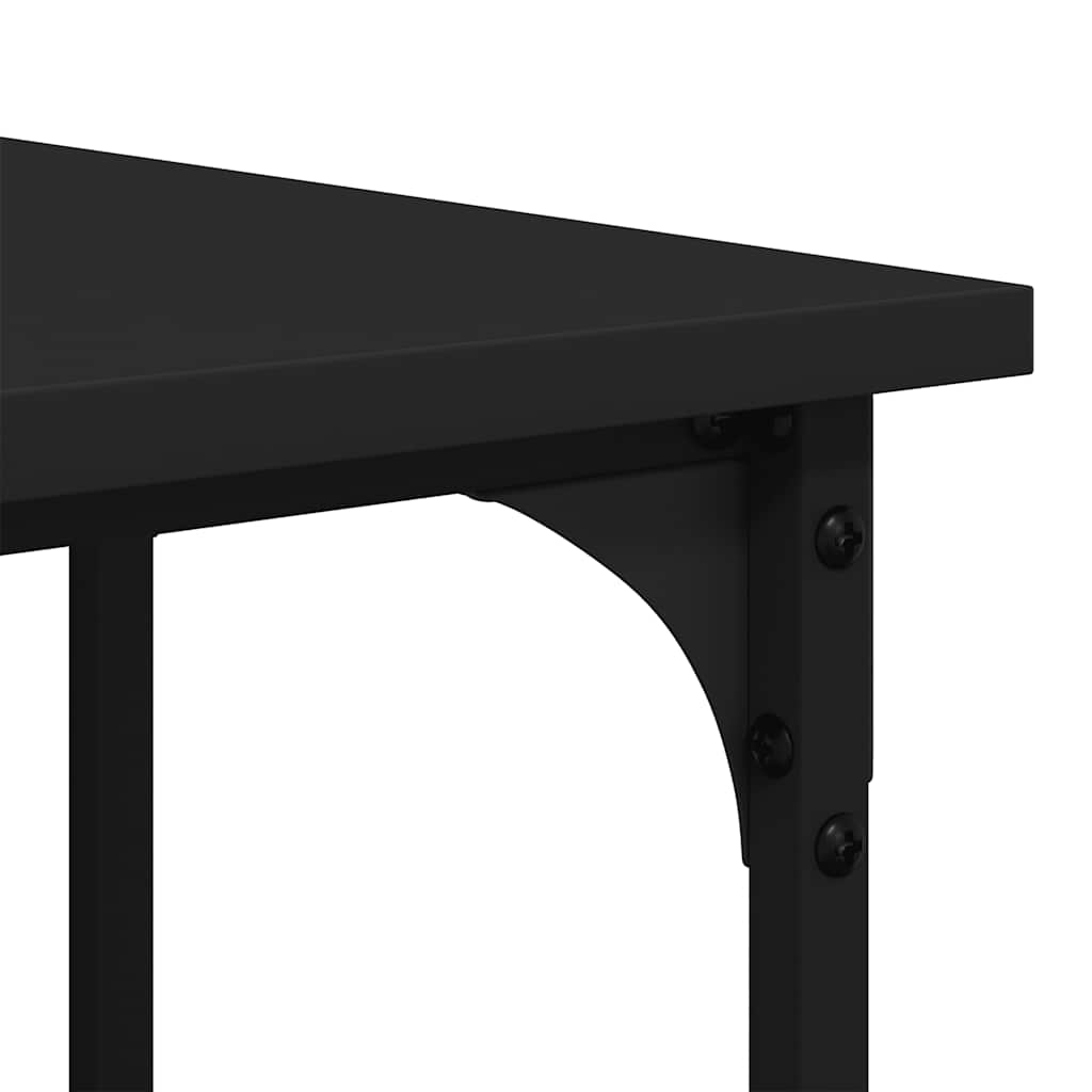 vidaXL Bureau 139x139x75 cm bewerkt hout zwart