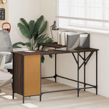 vidaXL Bureau 141x141x75 cm bewerkt hout zwart