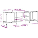 vidaXL Tv-meubel 153x37x50 cm bewerkt hout zwart