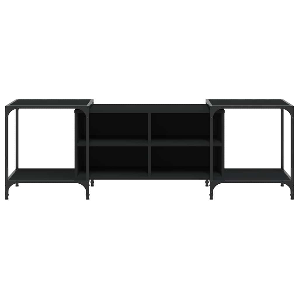 vidaXL Tv-meubel 153x37x50 cm bewerkt hout zwart