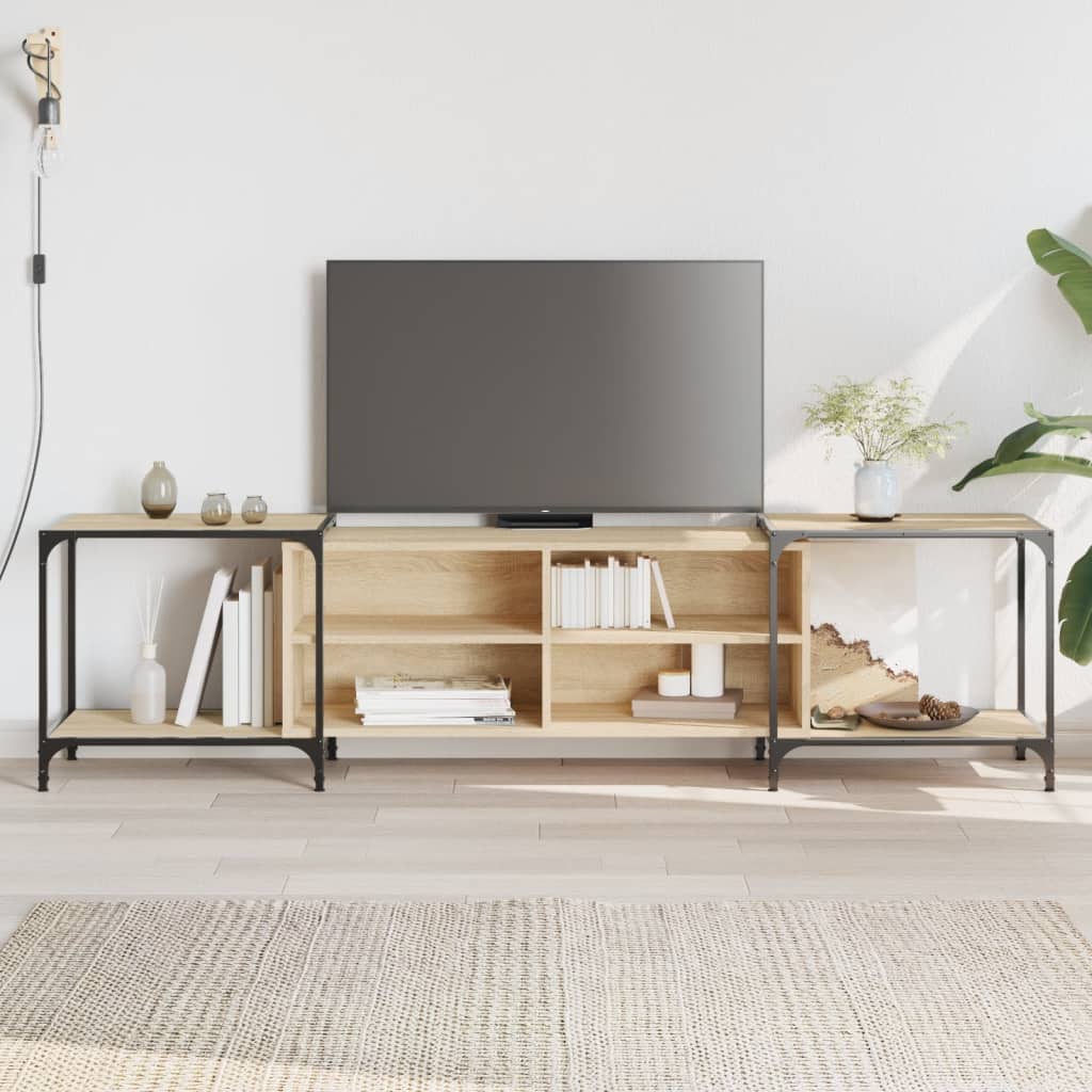 vidaXL Tv-meubel 153x37x50 cm bewerkt hout zwart