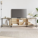 vidaXL Tv-meubel 153x37x50 cm bewerkt hout zwart