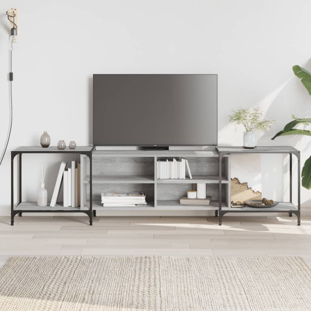 vidaXL Tv-meubel 153x37x50 cm bewerkt hout zwart