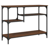 vidaXL Wandtafel met schappen 100x35x75 cm zwart