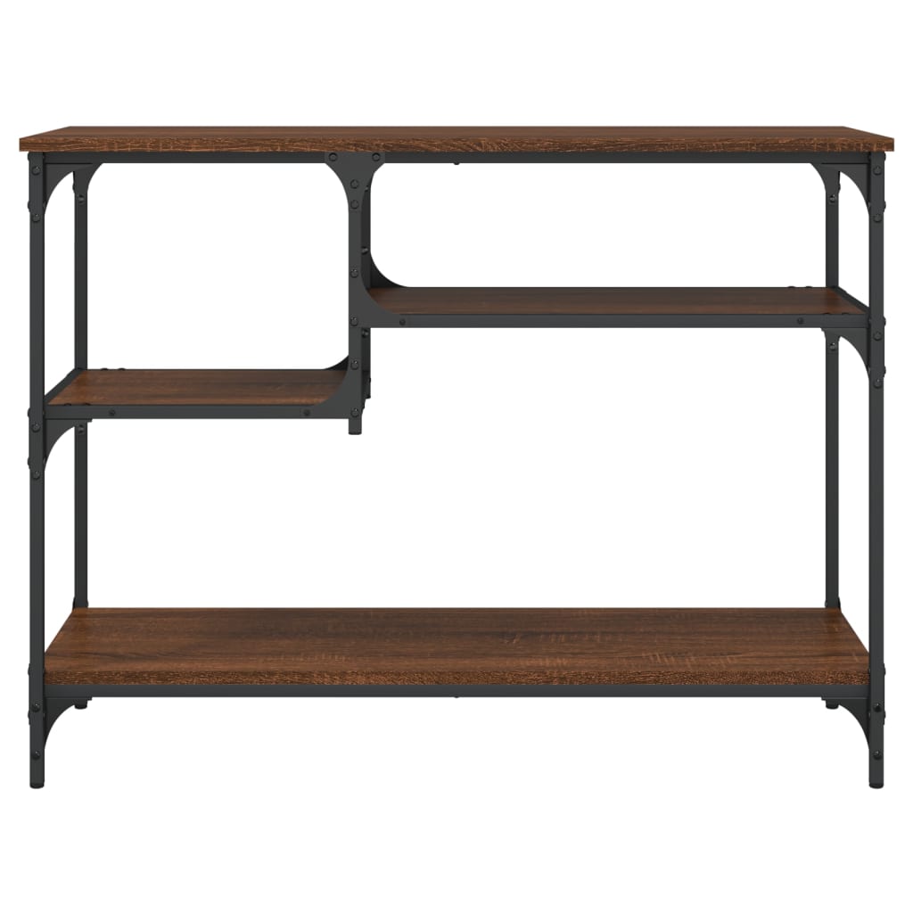 vidaXL Wandtafel met schappen 100x35x75 cm zwart