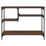 vidaXL Wandtafel met schappen 100x35x75 cm zwart