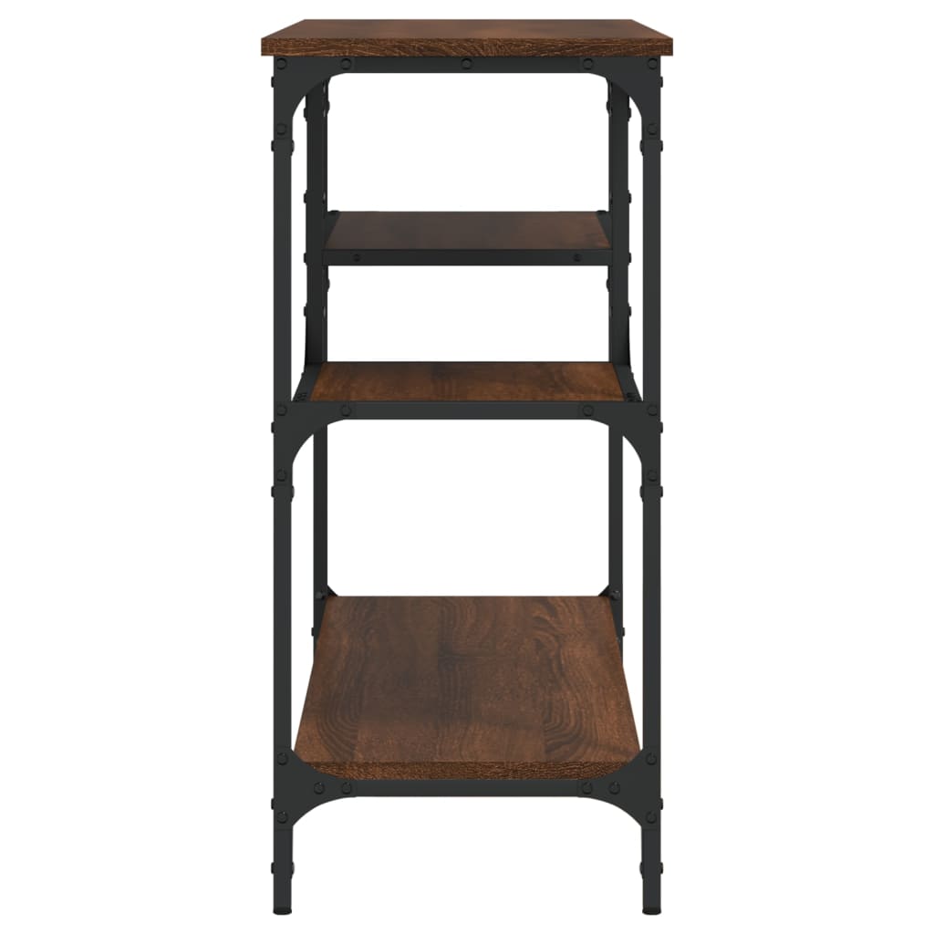 vidaXL Wandtafel met schappen 100x35x75 cm zwart