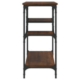 vidaXL Wandtafel met schappen 100x35x75 cm zwart