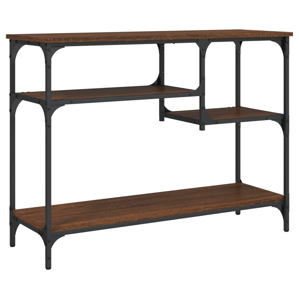 vidaXL Wandtafel met schappen 100x35x75 cm zwart