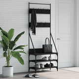 vidaXL Garment Rack with Shoe Rack 72x34x184 cm Black