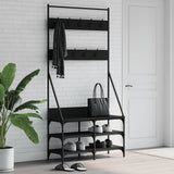 vidaXL Garment Rack with Shoe Rack 72x34x184 cm Black