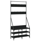 vidaXL Garment Rack with Shoe Rack 72x34x184 cm Black