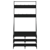 vidaXL Garment Rack with Shoe Rack 72x34x184 cm Black