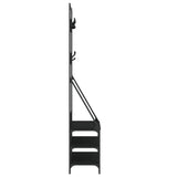vidaXL Garment Rack with Shoe Rack 72x34x184 cm Black