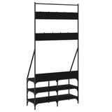 vidaXL Garment Rack with Shoe Rack 72x34x184 cm Black