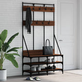 vidaXL Kledingrek met schoenenrek 100x40x184 cm zwart