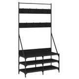 vidaXL Kledingrek met schoenenrek 70x40x184 cm zwart