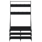vidaXL Kledingrek met schoenenrek 70x40x184 cm zwart