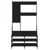 vidaXL Kledingrek met schoenenrek 100x40x184 cm zwart