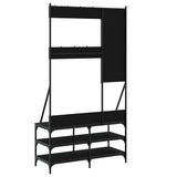 vidaXL Kledingrek met schoenenrek 100x40x184 cm zwart