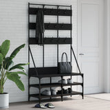 vidaXL Clothes Rack with Shoe Rack 100x40x184 cm Black