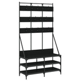 vidaXL Clothes Rack with Shoe Rack 100x40x184 cm Black