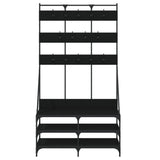 vidaXL Clothes Rack with Shoe Rack 100x40x184 cm Black