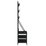 vidaXL Clothes Rack with Shoe Rack 100x40x184 cm Black