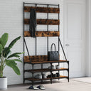 vidaXL Clothes Rack with Shoe Rack 100x40x184 cm Black
