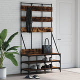 vidaXL Clothes Rack with Shoe Rack 100x40x184 cm Black