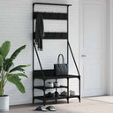 vidaXL Garment Rack with Shoe Rack 80x40x184 cm Black