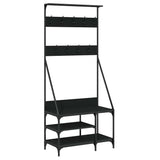 vidaXL Garment Rack with Shoe Rack 80x40x184 cm Black