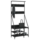 vidaXL Garment Rack with Shoe Rack 80x40x184 cm Black