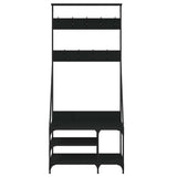 vidaXL Garment Rack with Shoe Rack 80x40x184 cm Black