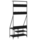 vidaXL Garment Rack with Shoe Rack 80x40x184 cm Black