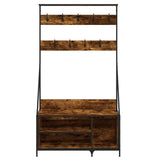 vidaXL Kledingrek met schoenenrek 100x41x184 cm sonoma eikenkleurig