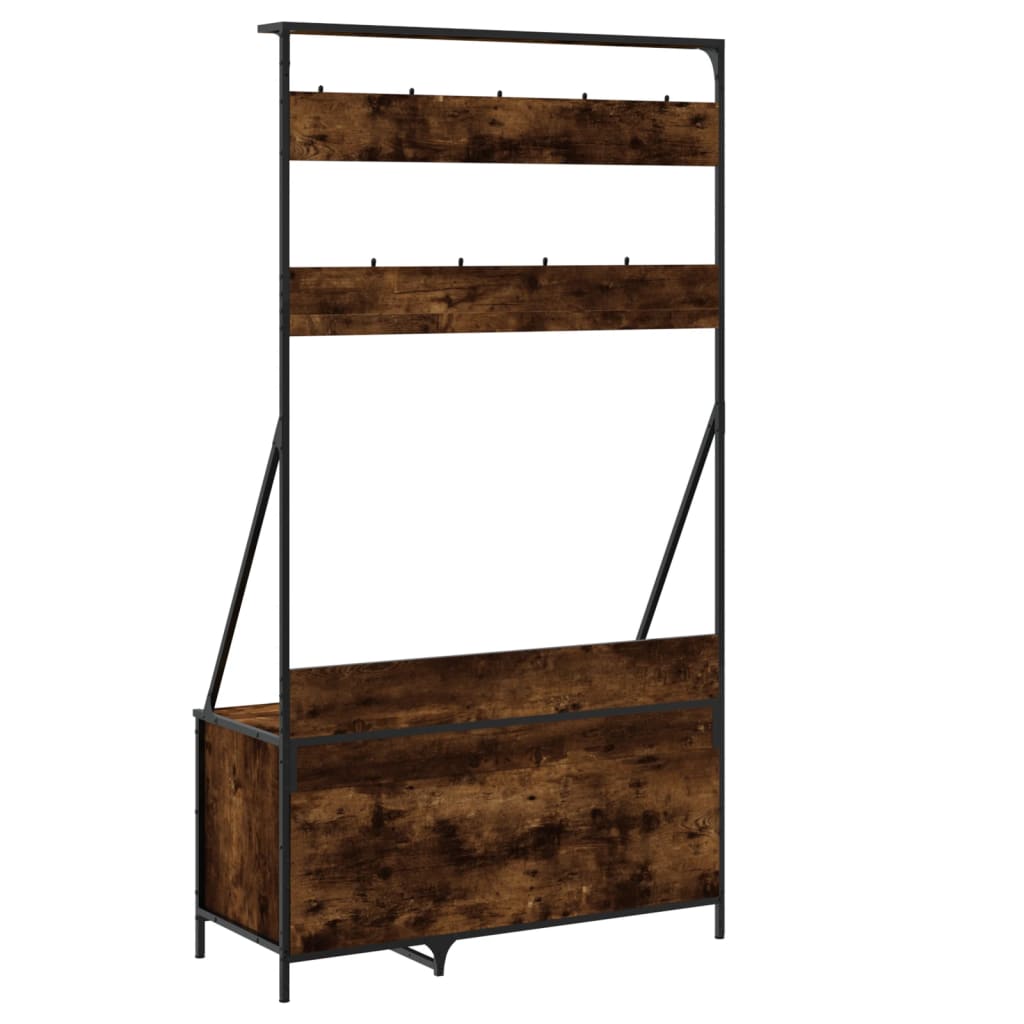 vidaXL Kledingrek met schoenenrek 100x41x184 cm sonoma eikenkleurig